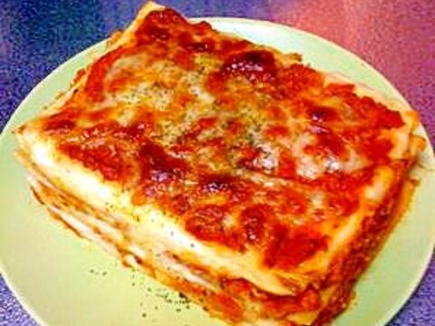 ラザニア 意外に簡単♪自家製パスタ生地